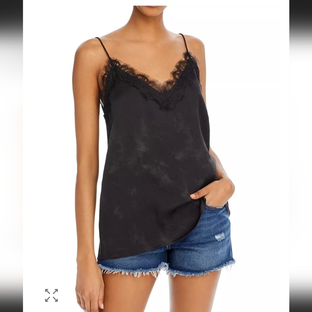 NWOT ANINE BING BELLE SILK LACE TRIM CAMISOLE ,SZ; LARGE - Picture 2 of 13